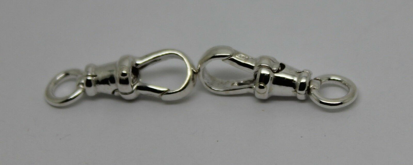 Genuine 2 X New Solid Sterling Silver Albert Swivel Clasp 19mm