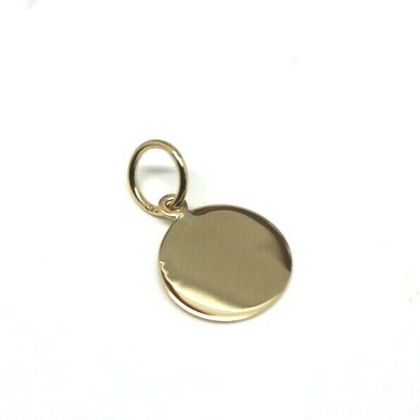 Genuine 9ct 9k Solid Yellow, Rose or White Gold 12mm disc round circle pendant