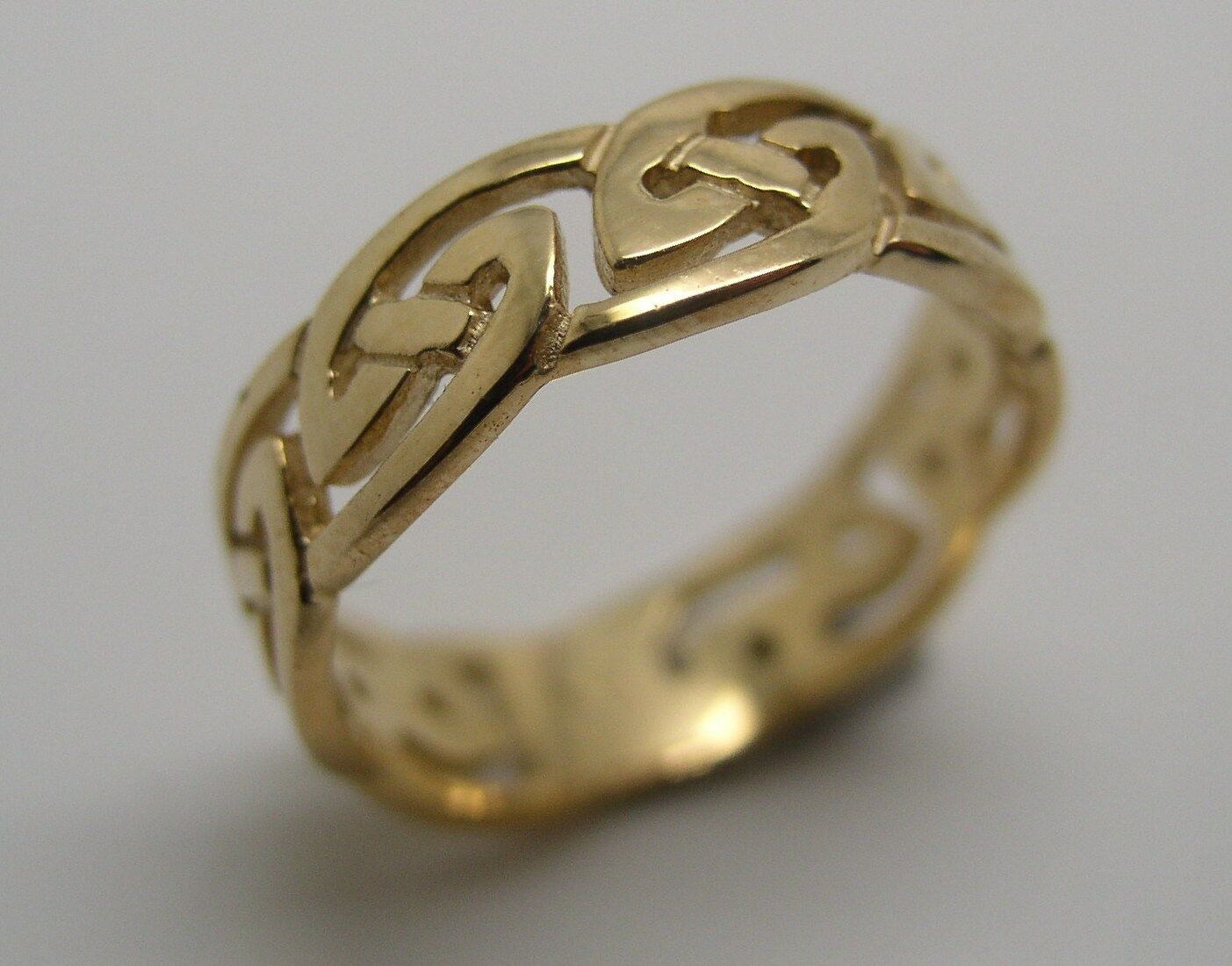 Size T / 9 New Genuine 9ct 9Kt Full Solid Yellow, Rose or White Gold Celtic Weave Ring 274