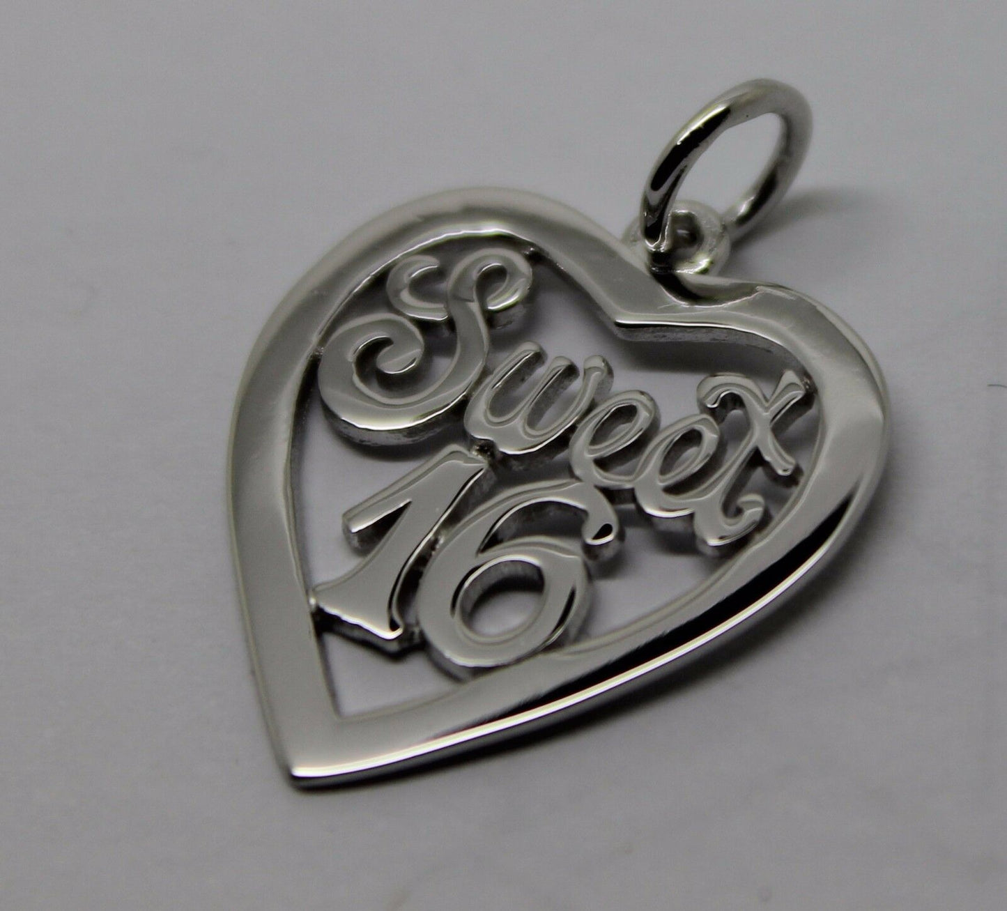 Kaedesigns Genuine 9ct Yellow or Rose or White Gold or Silver Sweet 16 Pendant