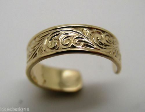 Genuine Solid 9ct Yellow or Rose or White Gold or Sterling Silver Weave Toe Ring 334