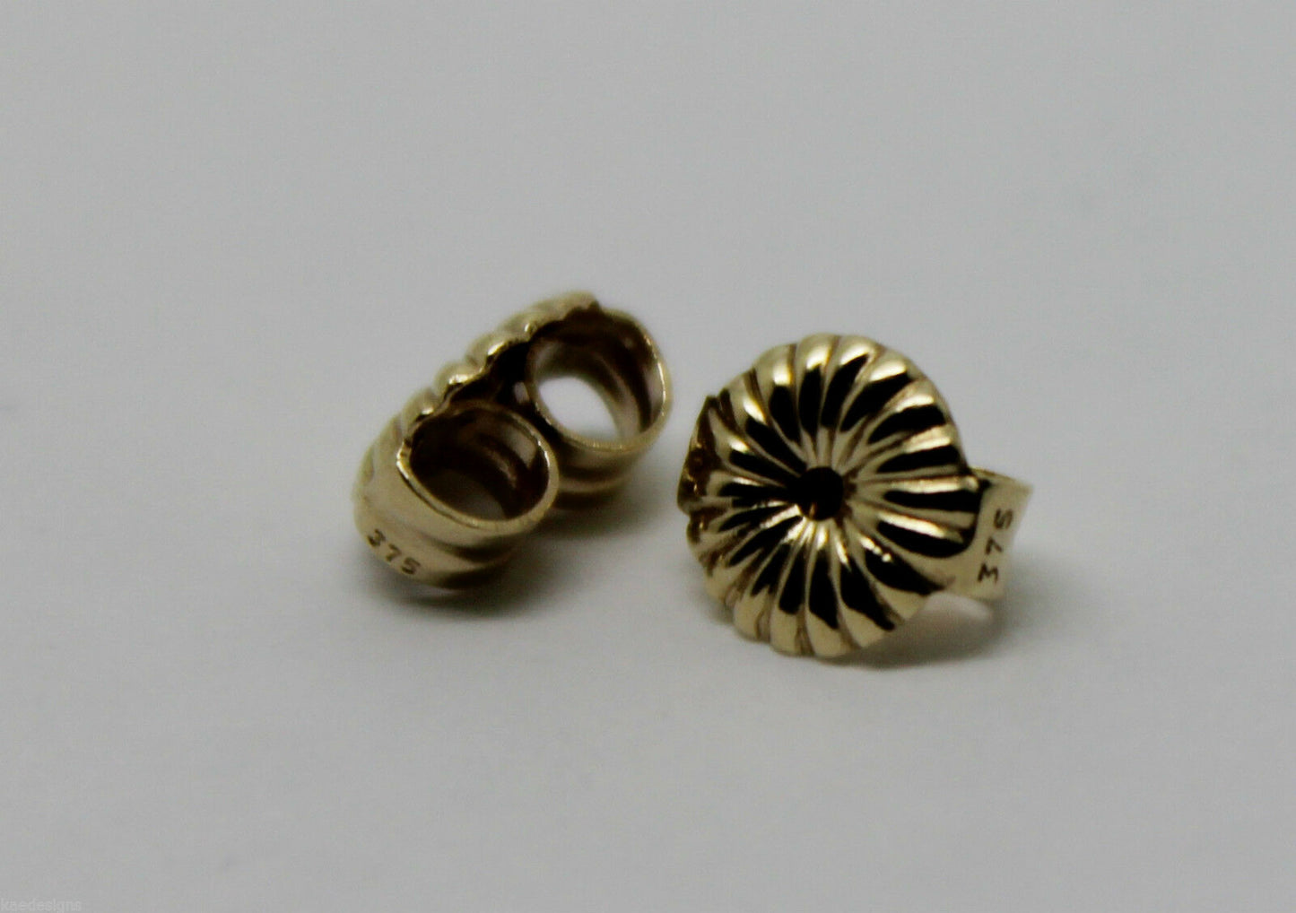 Kaedesigns,9ct Yellow Or White Gold Flower Earring Butterfly Backs 5.5mm Or 9mm