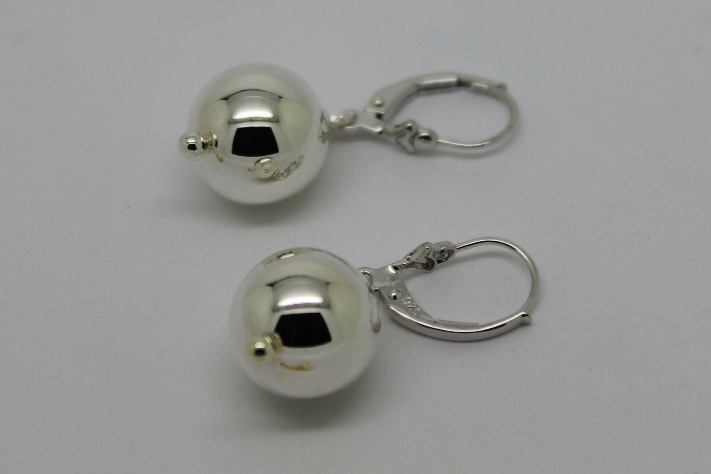 Sterling Silver 925 Ball Earrings 12mm Continental Clip Earrings