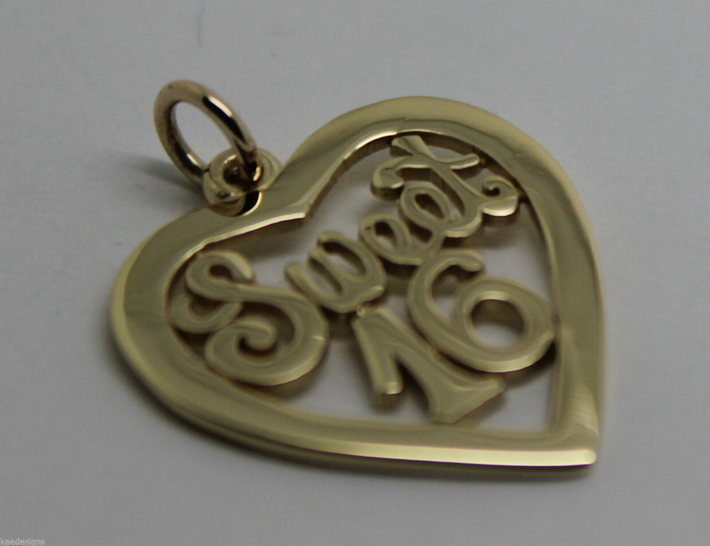 Kaedesigns Genuine 9ct Yellow or Rose or White Gold or Silver Sweet 16 Pendant