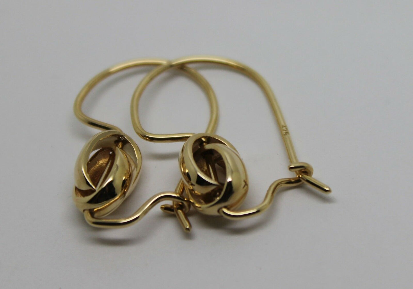 Genuine 9k 9ct Yellow, Rose or White Gold Spinning Oval Belcher Earrings
