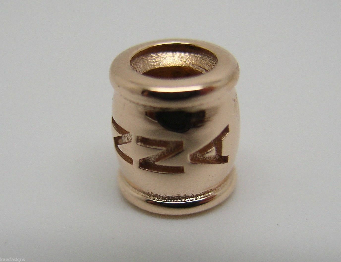 Genuine 9ct Yellow or Rose or White Gold or Sterling Silver Custom Made Barrel Bead With Your Name