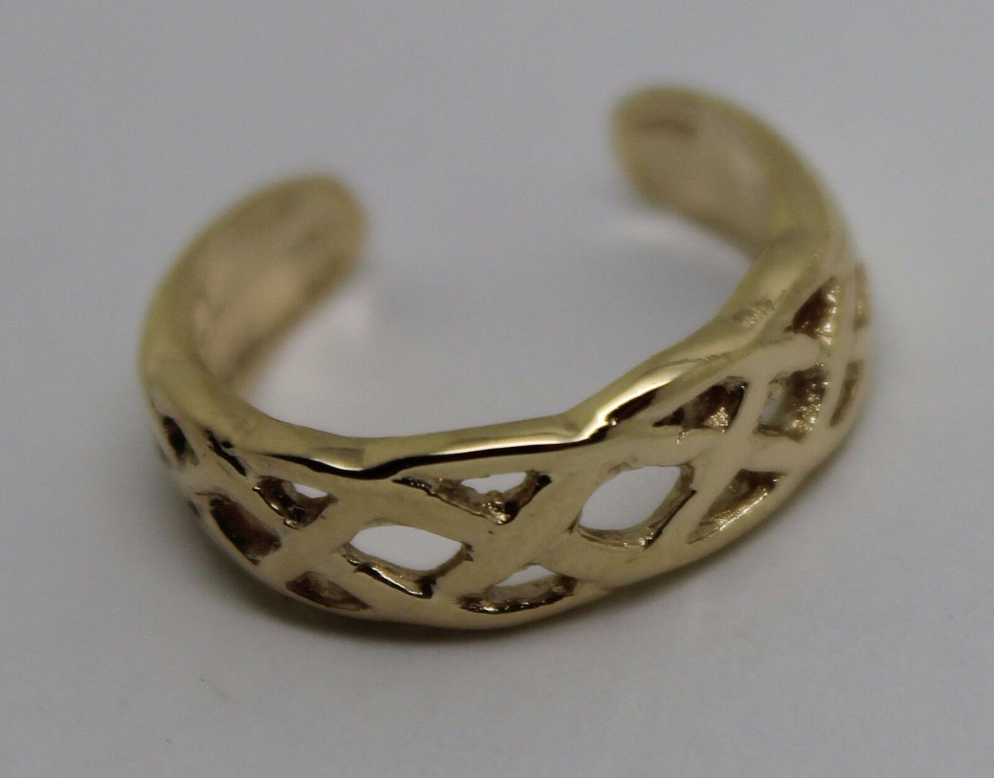 Kaedesigns New Genuine Solid 9ct 9kt Yellow, Rose or White Gold Celtic Weave Toe Ring 432