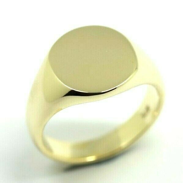 Kaedesigns Full Solid Heavy New 9ct Yellow, Rose or White Gold Oval Signet Ring Choose your ring size - Ring sizes Sizes I to L