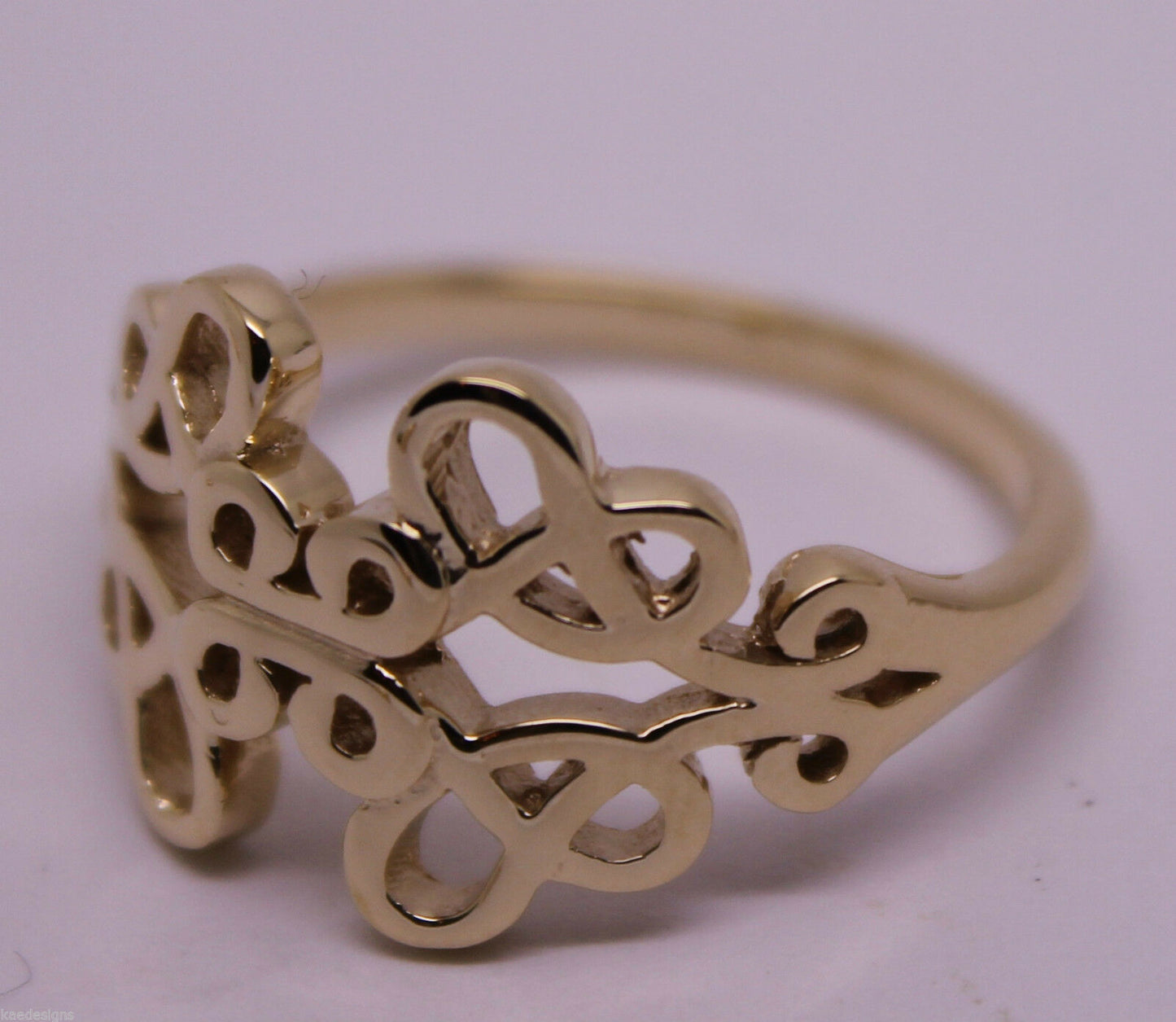 Solid New Genuine 9ct 9kt Rose Gold Hallmarked 375 Fancy Celtic Swirl Ring 421