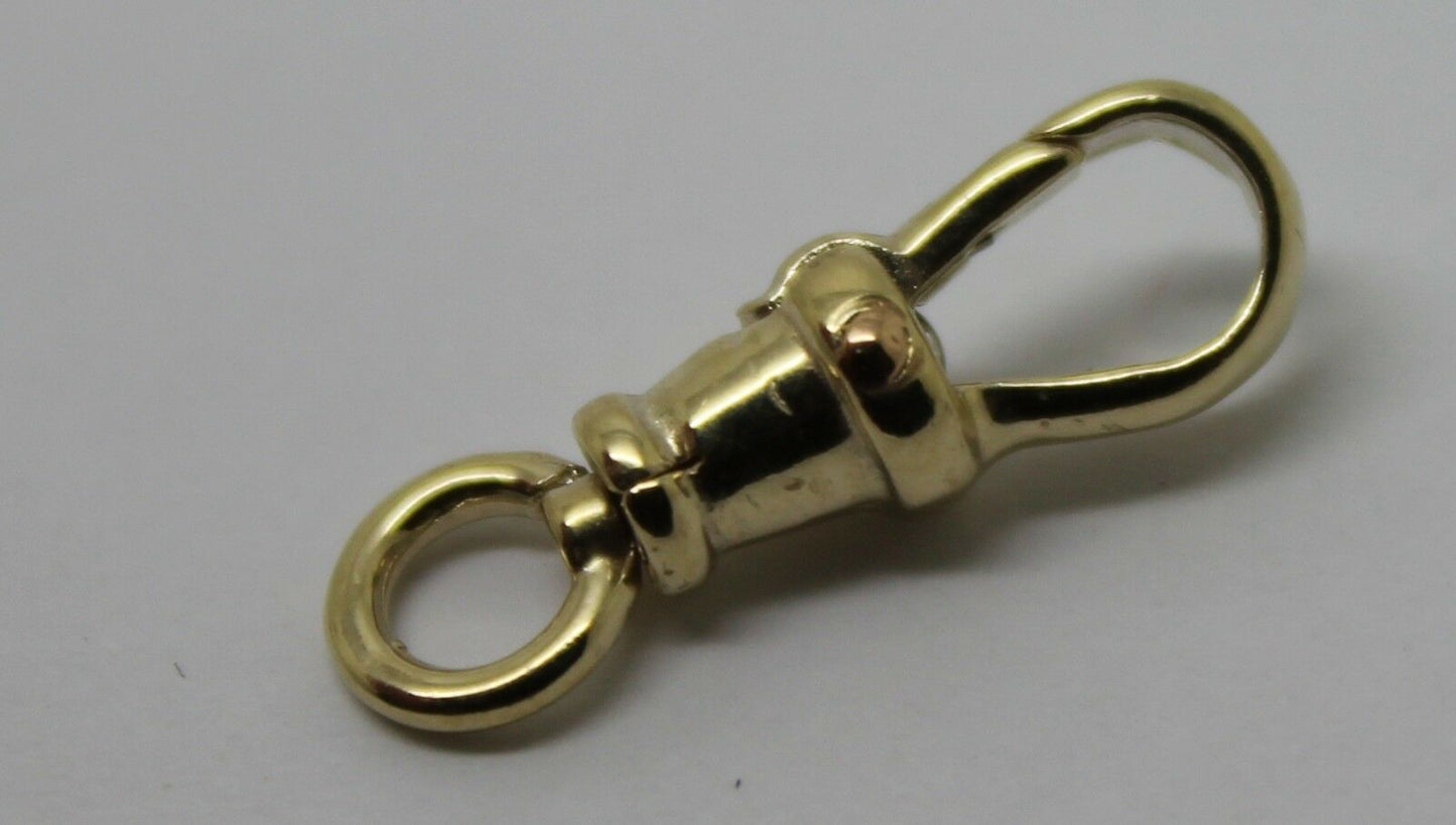 Genuine 9k 9ct Solid Yellow Gold Albert Swivel Clasp 19mm Size