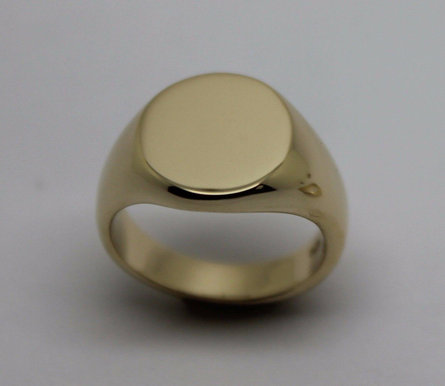 Kaedesigns Full Solid Heavy New 9ct Yellow, Rose or White Gold Oval Signet Ring Choose your ring size - Ring sizes Sizes I to L