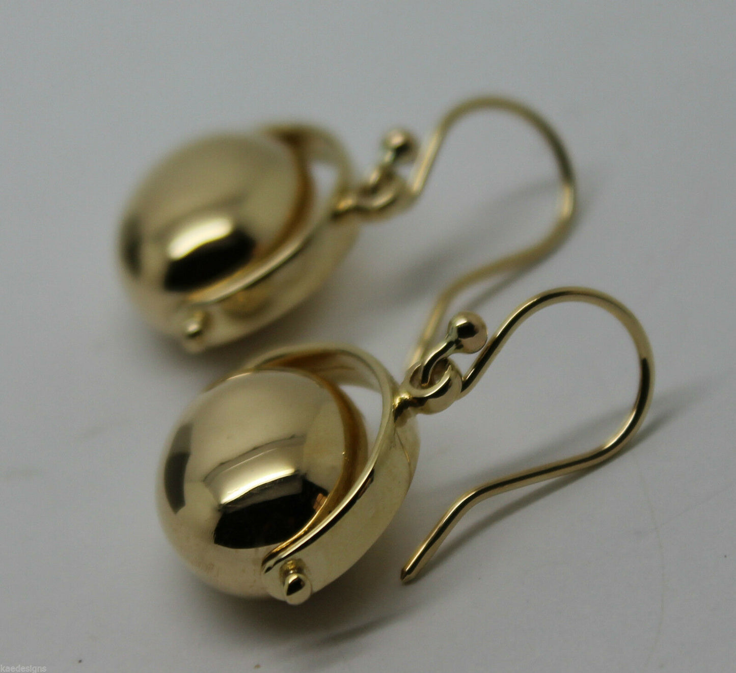 Genuine 9ct Yellow Or White Or Rose Gold 375 Heavy Large Oval Spinner Earrings