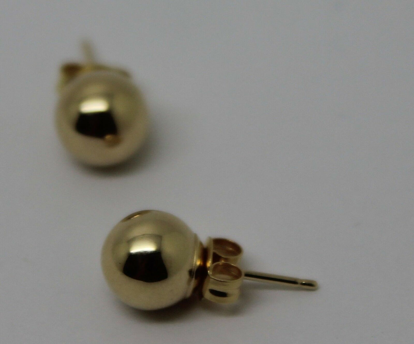 Kaedesigns Genuine 14ct Yellow Gold 7mm Stud Ball Earrings