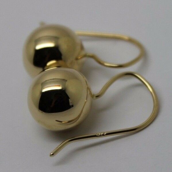 Kaedesigns New Genuine 9ct Yellow, Rose or White Gold 12mm Euro Ball Drop Earrings