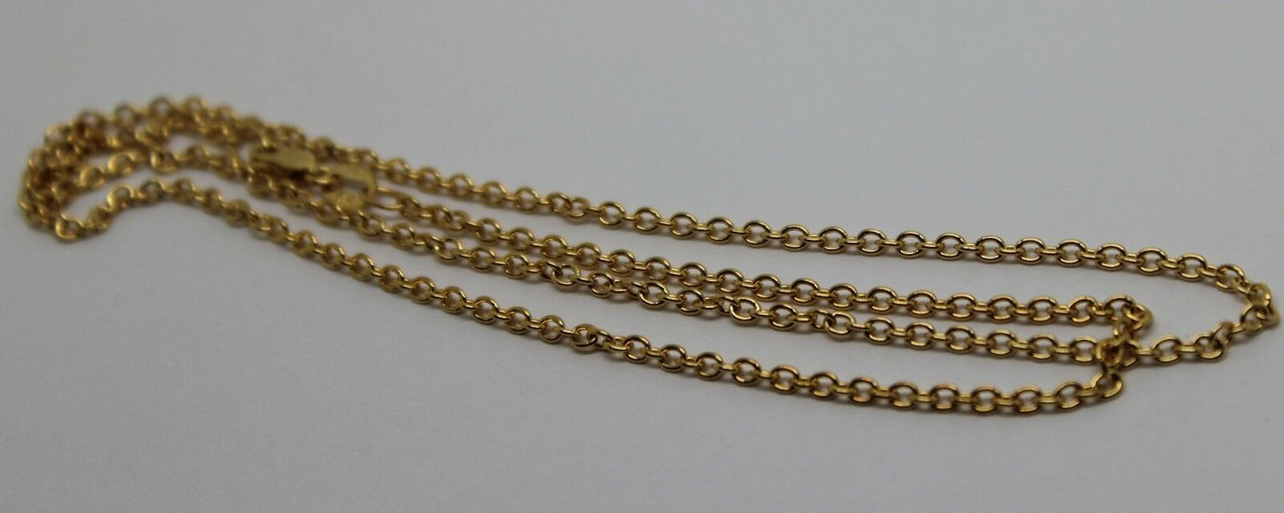 Genuine 9ct Yellow Gold Belcher / Cable Chain Necklace 45cm 2.57grams