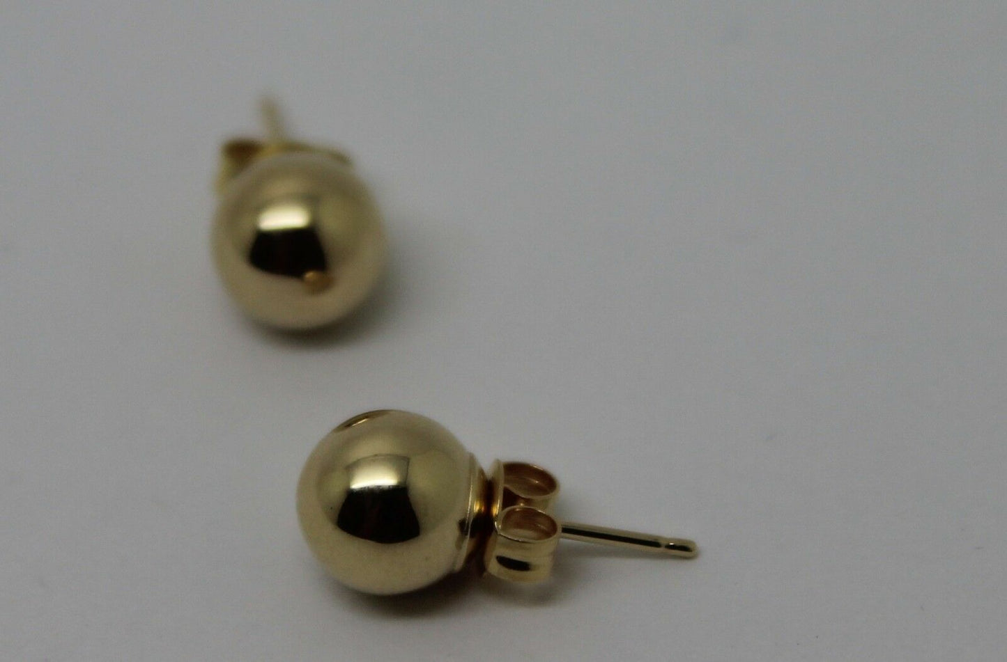 Kaedesigns Genuine 14ct Yellow Gold 7mm Stud Ball Earrings