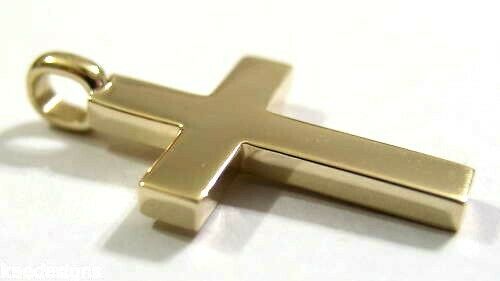 Kaedesigns New Full Solid New 9ct 375 Yellow, Rose or White Gold Plain Cross Pendant