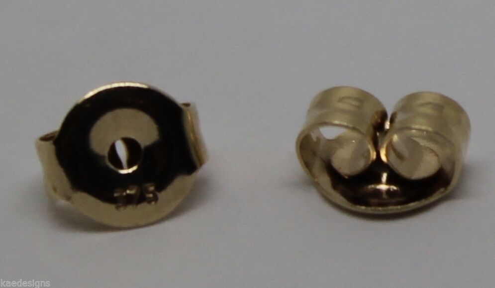 Genuine 9ct Yellow or Rose or White Gold or Sterling Silver Earring Medium butterfly backs 207