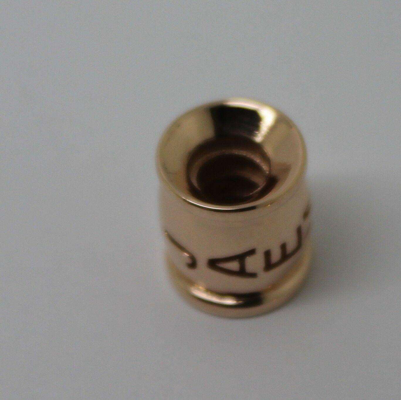 Genuine 9ct Yellow or Rose or White Gold or Sterling Silver Custom Made Barrel Bead With Your Name