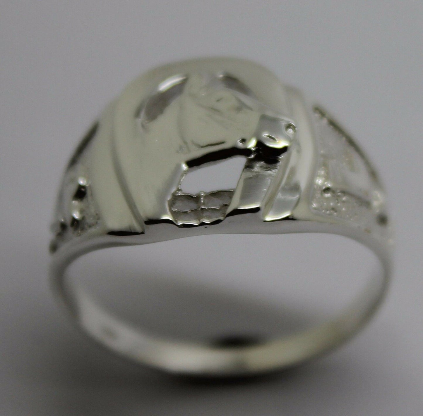 Size W Kaedesigns, New Genuine Sterling Silver Large Horse Shoe Ring 390