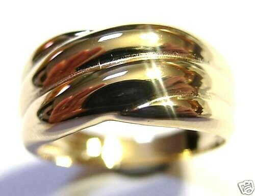 Kaedesigns Size T / 9 5/8 New Genuine 9ct 9k Yellow, Rose or White Gold Heavy Ridged Dome Ring