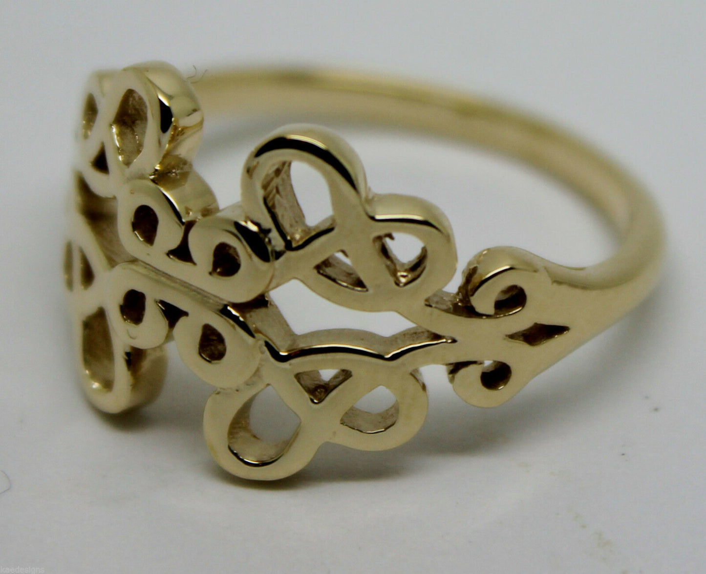 Solid New Genuine 9ct Yellow Gold Hallmarked 375 Fancy Celtic Swirl Ring 421