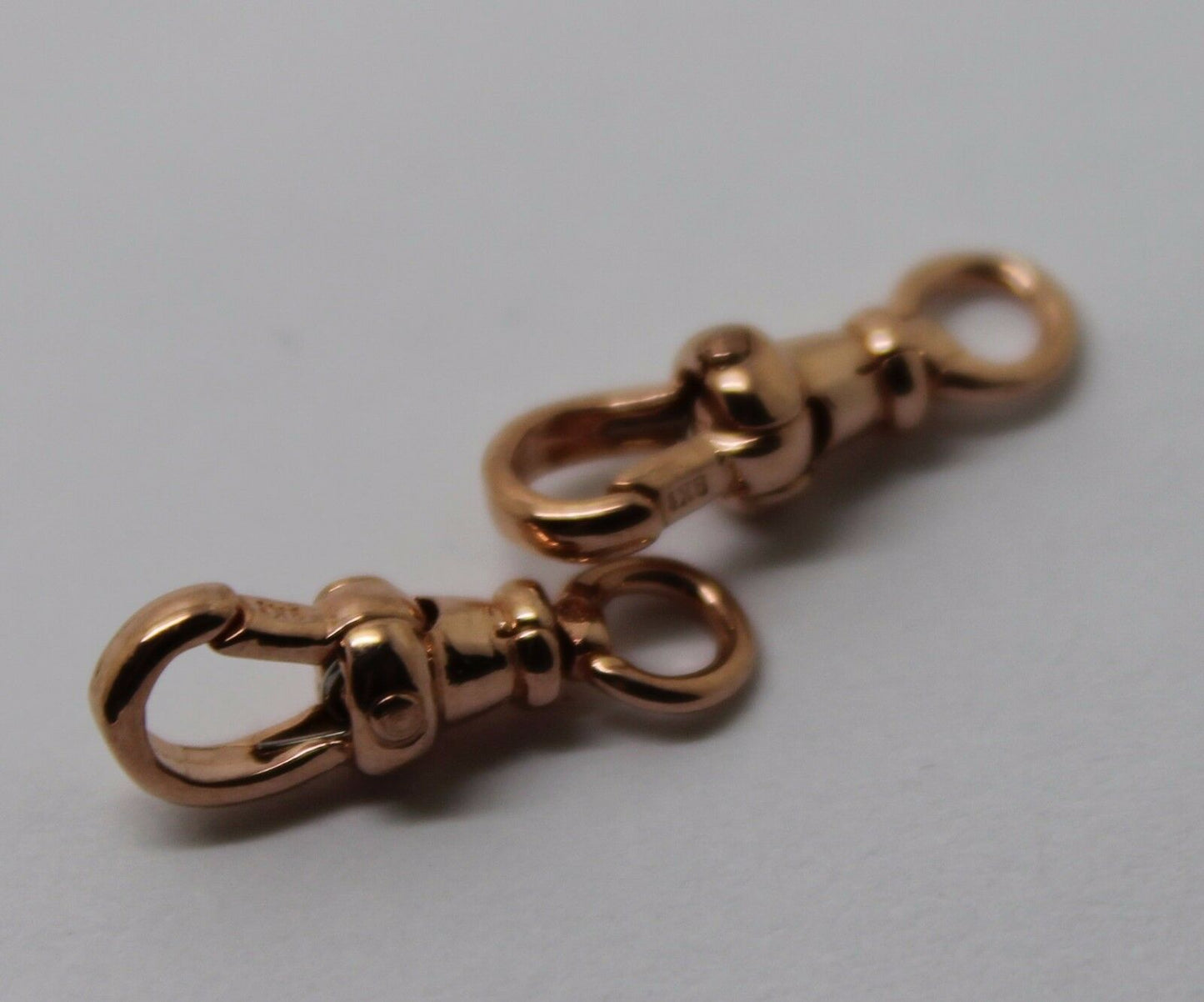 Genuine 9ct 9k Solid 2 X Rose Gold Albert Swivel Clasp 15mm Size