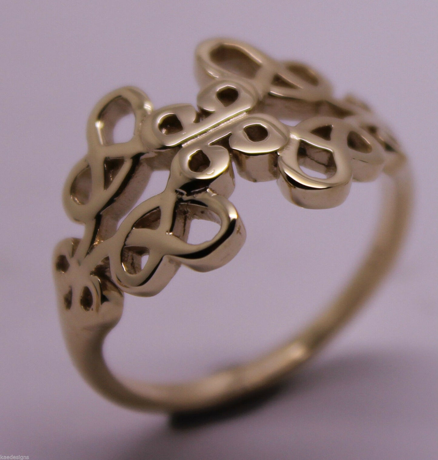 Solid New Genuine 9ct 9kt Rose Gold Hallmarked 375 Fancy Celtic Swirl Ring 421