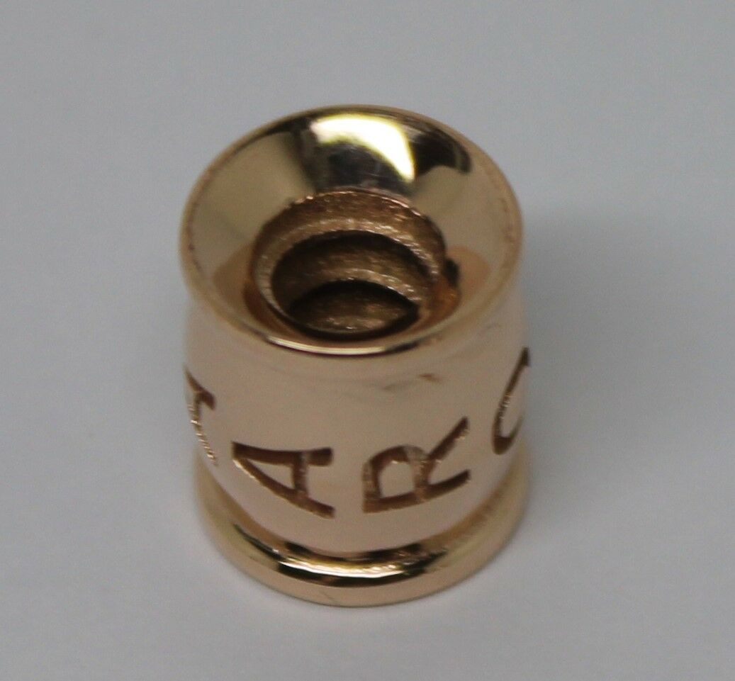 Genuine 9ct Yellow or Rose or White Gold or Sterling Silver Custom Made Barrel Bead With Your Name