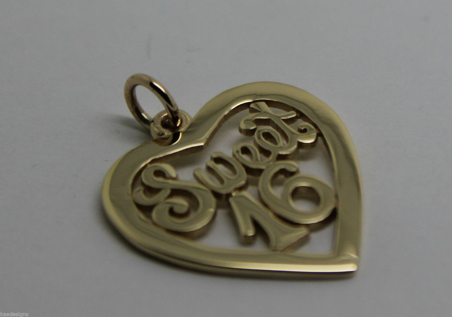 Kaedesigns Genuine 9ct Yellow or Rose or White Gold or Silver Sweet 16 Pendant