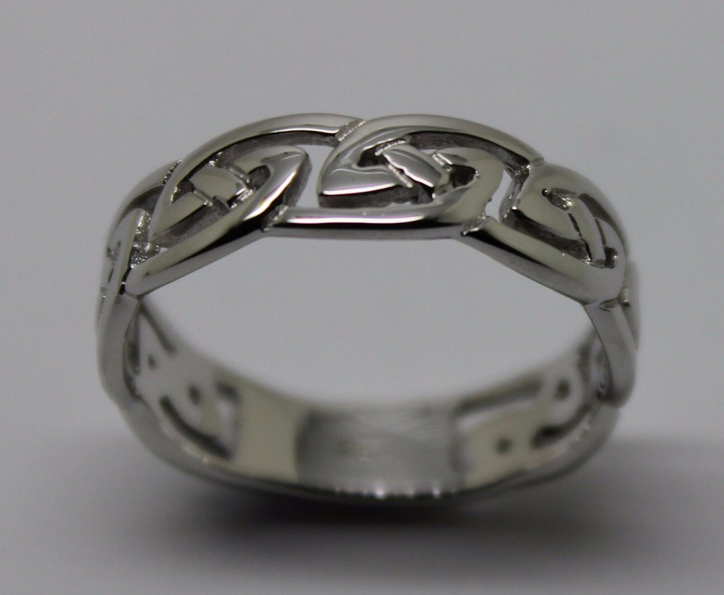 Genuine Size P 9ct Yellow, Rose or White Gold 6mm Celtic Weave Ring 274