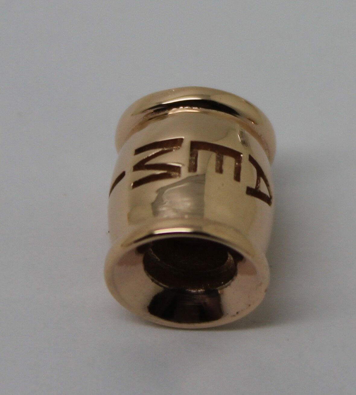 Genuine 9ct Yellow or Rose or White Gold or Sterling Silver Custom Made Barrel Bead With Your Name