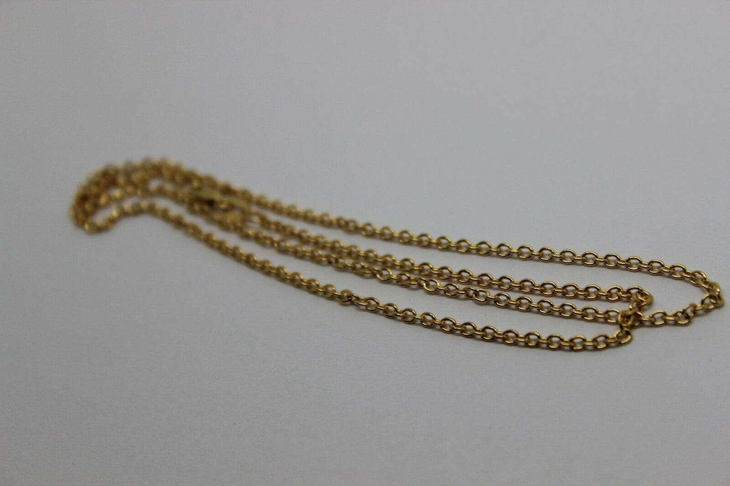 Genuine 9ct Yellow Gold Belcher / Cable Chain Necklace 45cm 2.57grams
