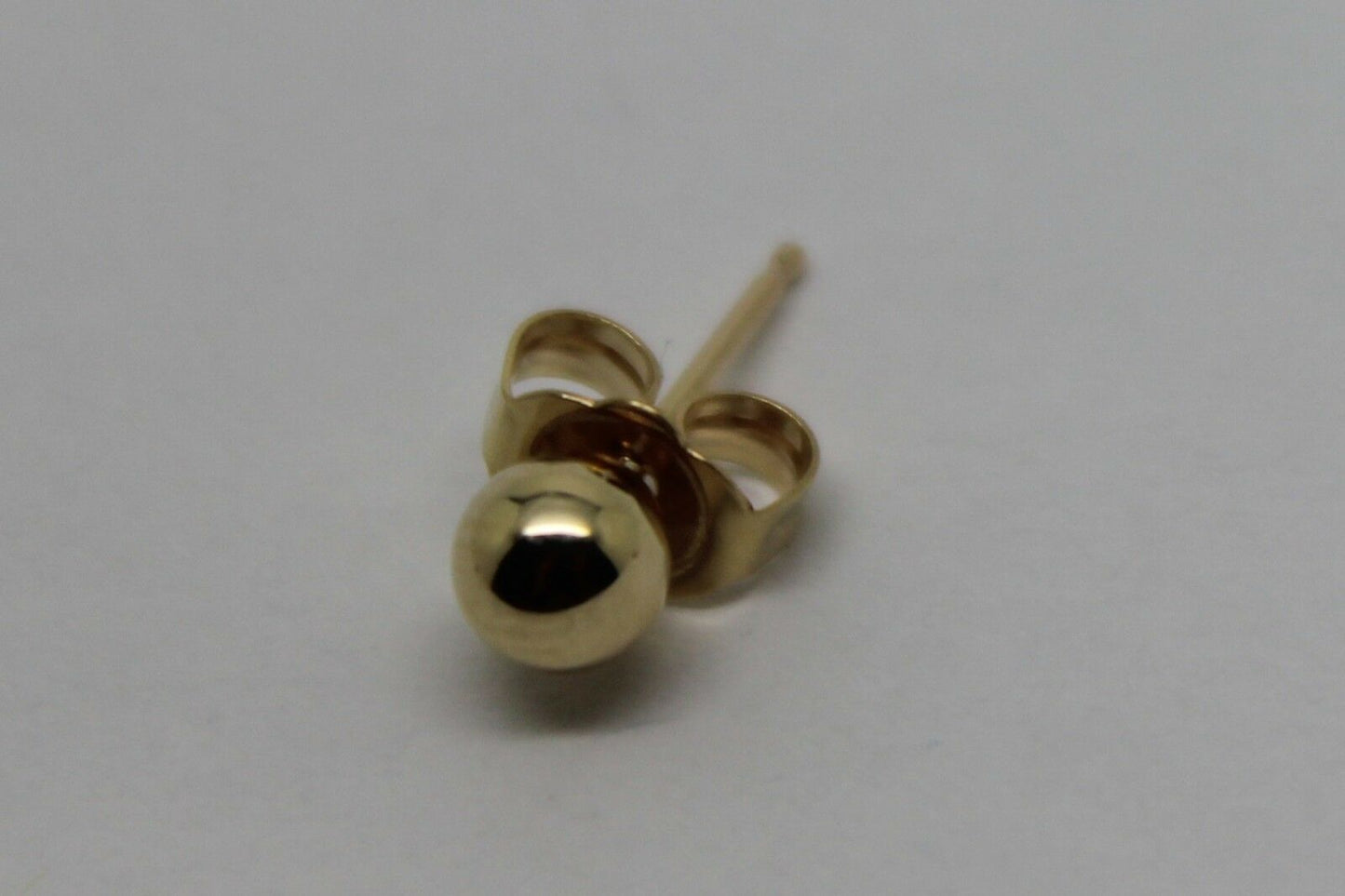 Genuine 9ct 9kt Yellow Gold One Earring 5mm Stud Ball Earring