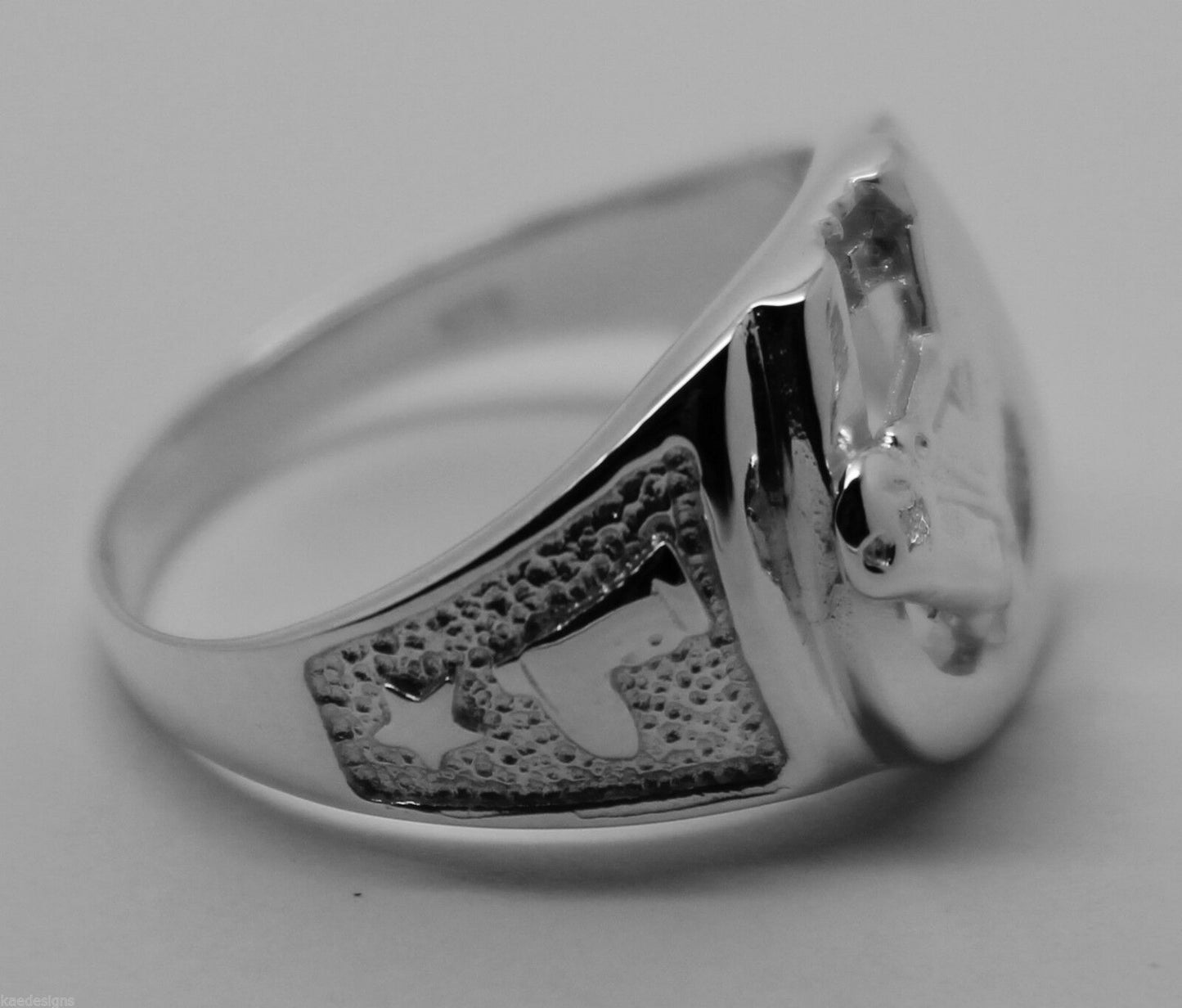 Size W Kaedesigns, New Genuine Sterling Silver Large Horse Shoe Ring 390