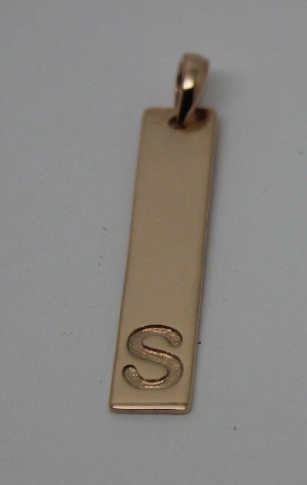 Genuine Solid 9ct 375 Yellow, Rose or White Gold Plate Pendant Engraved With Your Initial