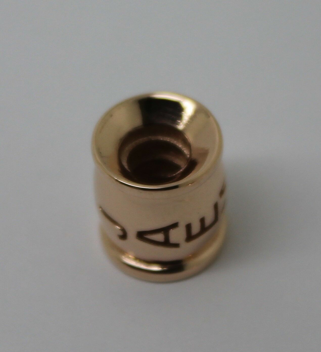 Genuine 9ct Yellow or Rose or White Gold or Sterling Silver Custom Made Barrel Bead With Your Name