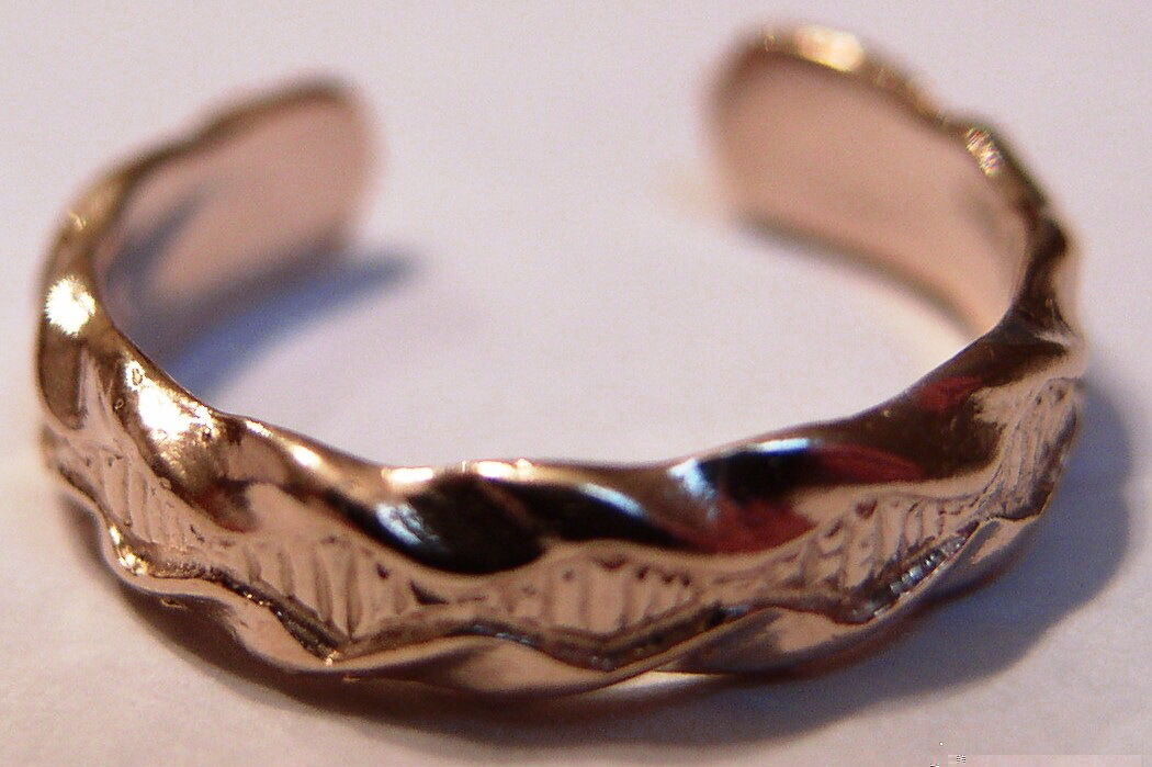 Genuine 9k 9ct Yellow or Rose or White Gold Toe Ring 326