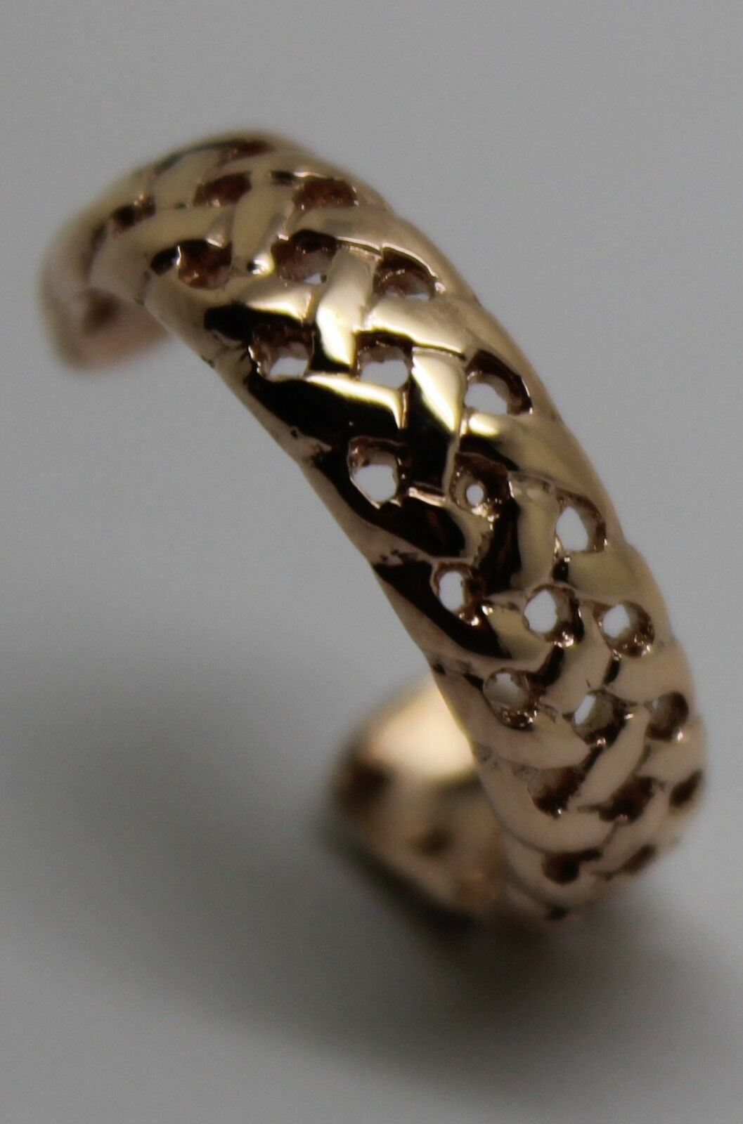 Genuine Solid 9ct Yellow or Rose or White Gold or Sterling Silver Weave Toe Ring 264