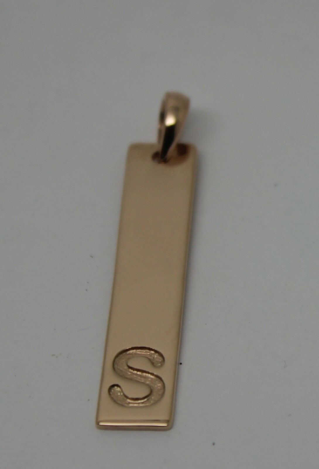Genuine Solid 9ct 375 Yellow, Rose or White Gold Plate Pendant Engraved With Your Initial