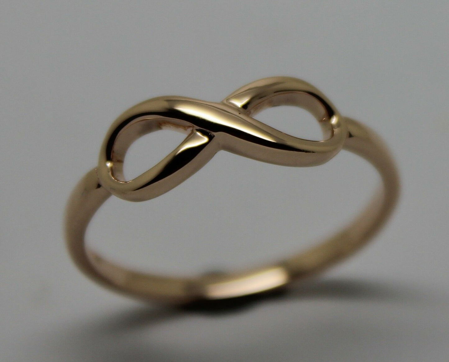 Kaedesigns, Genuine Solid Delicate Genuine 9ct Yellow, Rose & White Gold Infinity Ring Size K