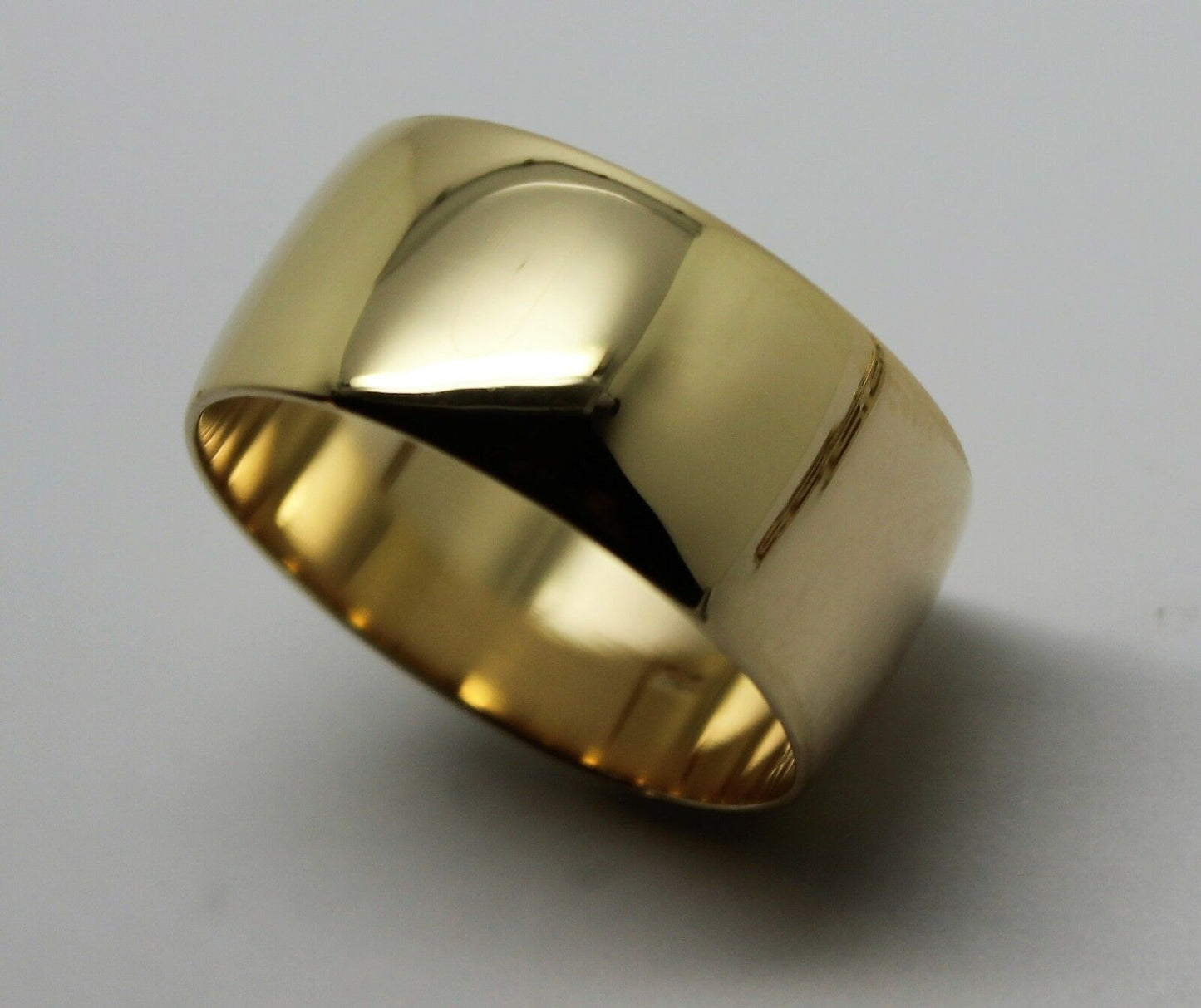 Genuine New Size W Genuine 9K 9ct Yellow, Rose or White Gold Full Solid 10mm Wide Band Ring