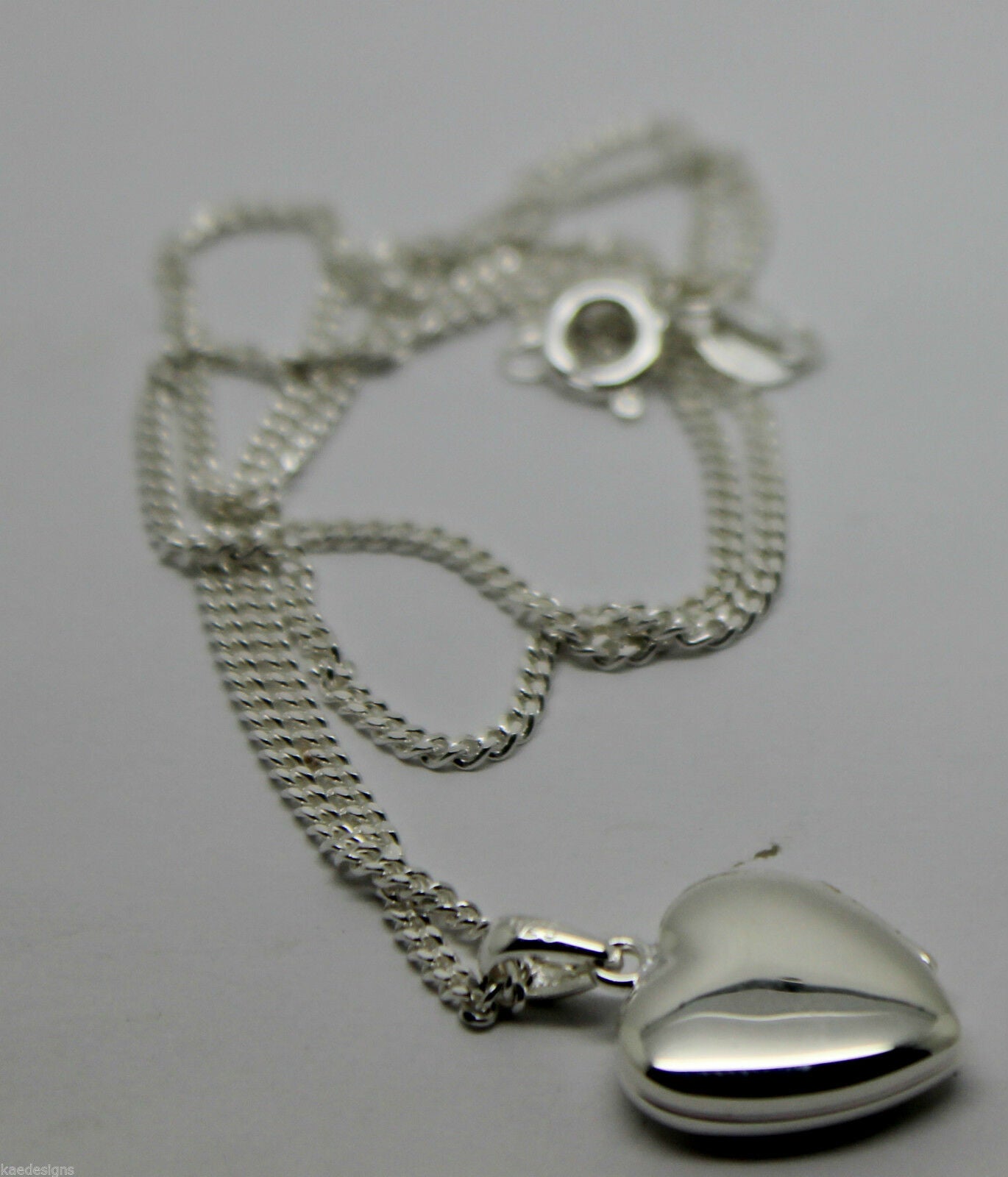 Sterling Silver 925 Heart Locket Pendant 2 Photos & Silver Chain