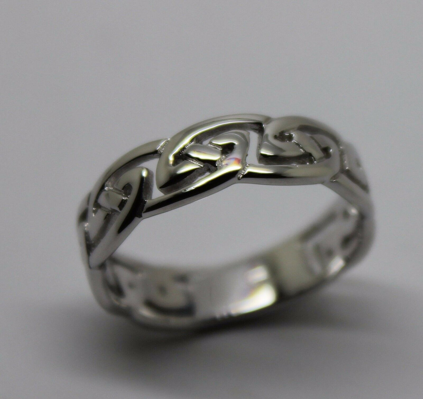 Genuine Size P 9ct Yellow, Rose or White Gold 6mm Celtic Weave Ring 274