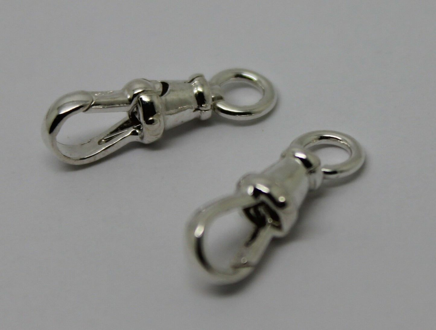 Genuine 2 X New Solid Sterling Silver Albert Swivel Clasp 19mm
