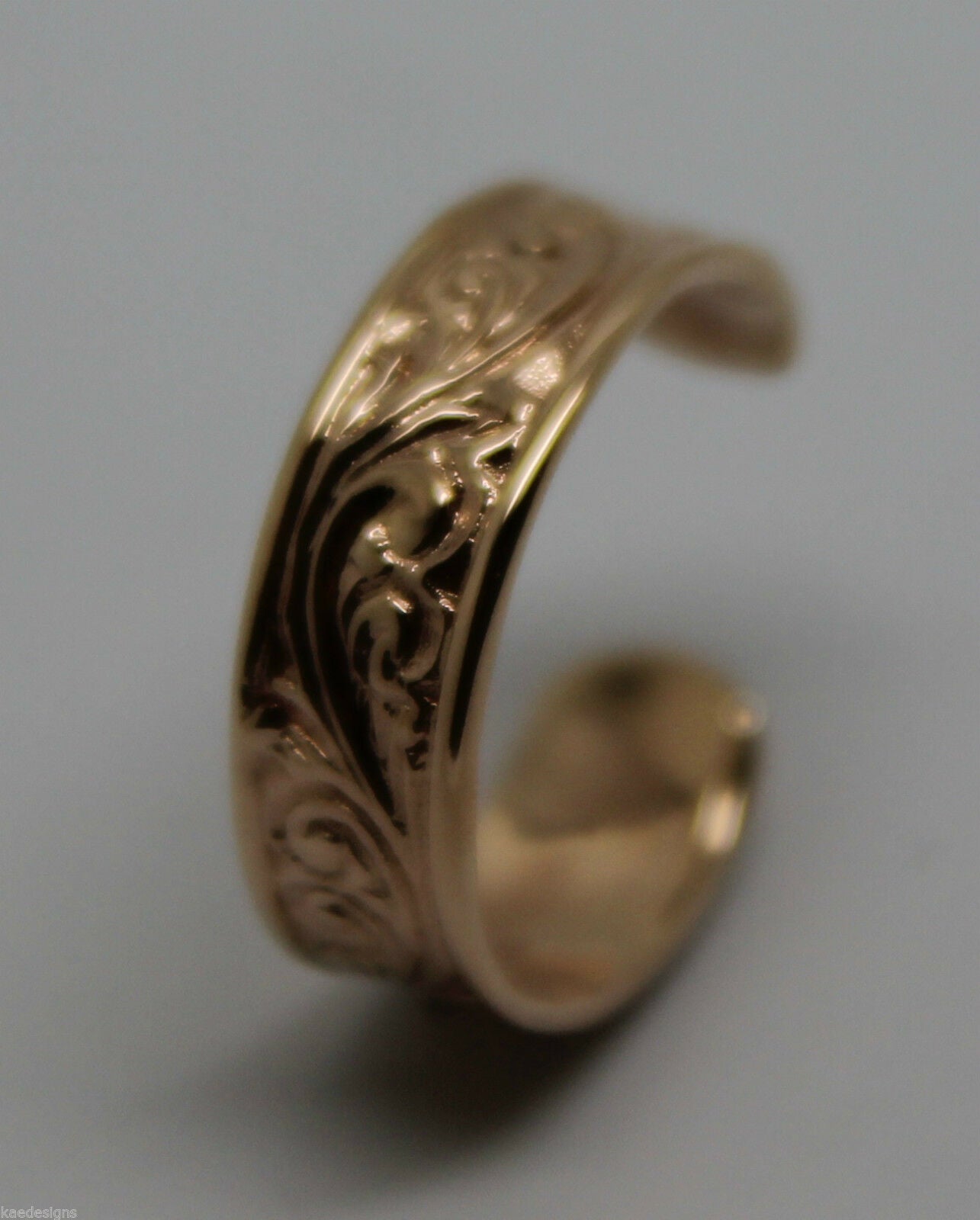 Genuine Solid 9ct Yellow or Rose or White Gold or Sterling Silver Weave Toe Ring 334