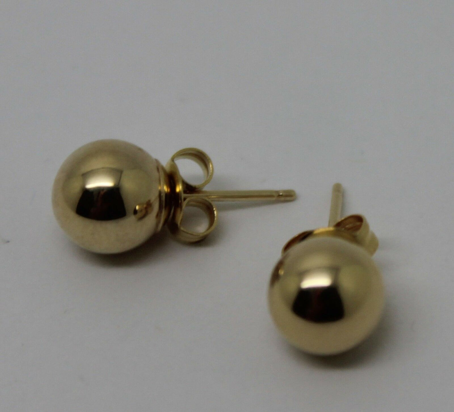 Kaedesigns Genuine 14ct Yellow Gold 7mm Stud Ball Earrings