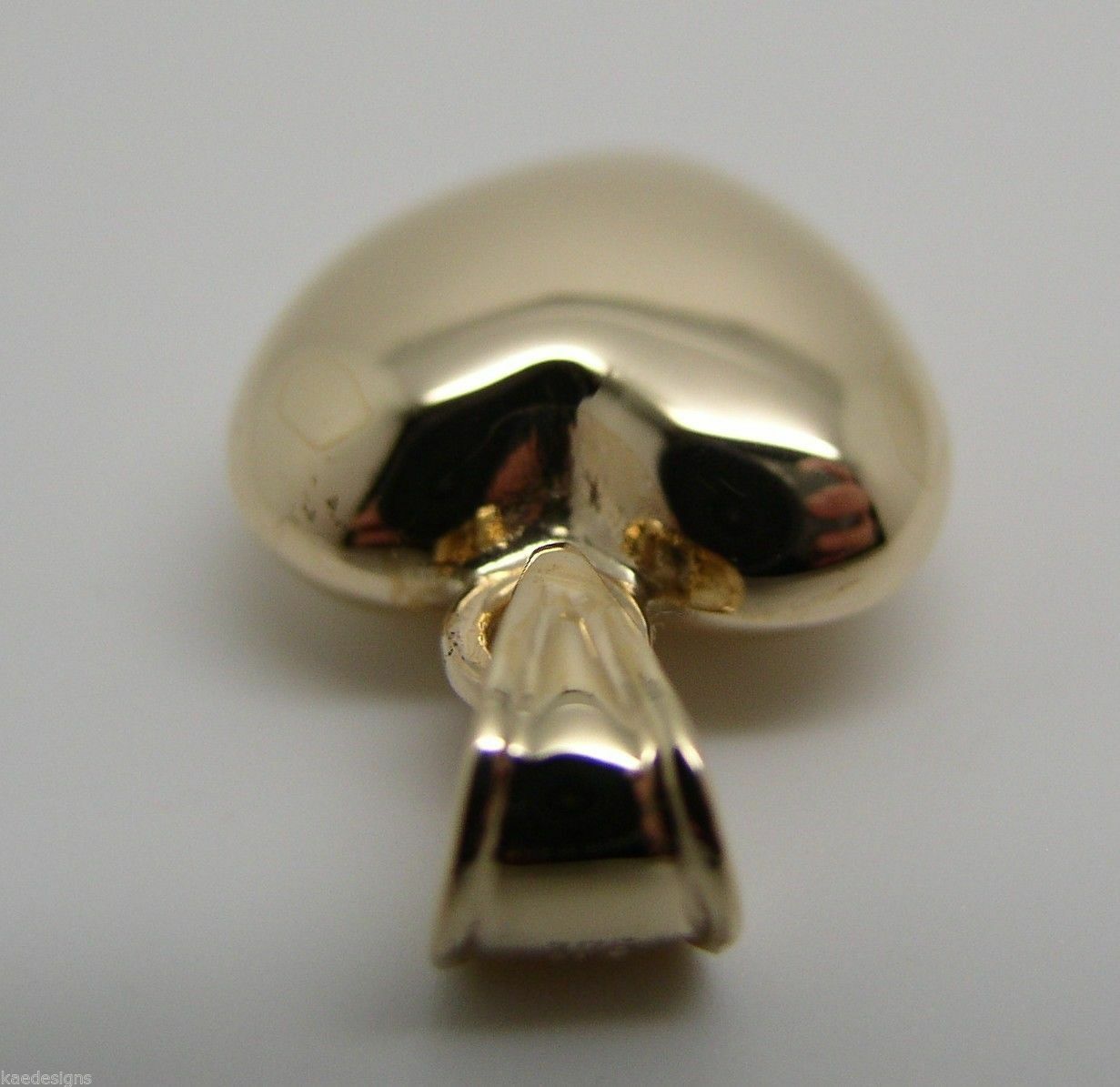 Kaedesigns, 9ct Small To Medium Bubble Rose Or Yellow Or White Gold Heart Pendant