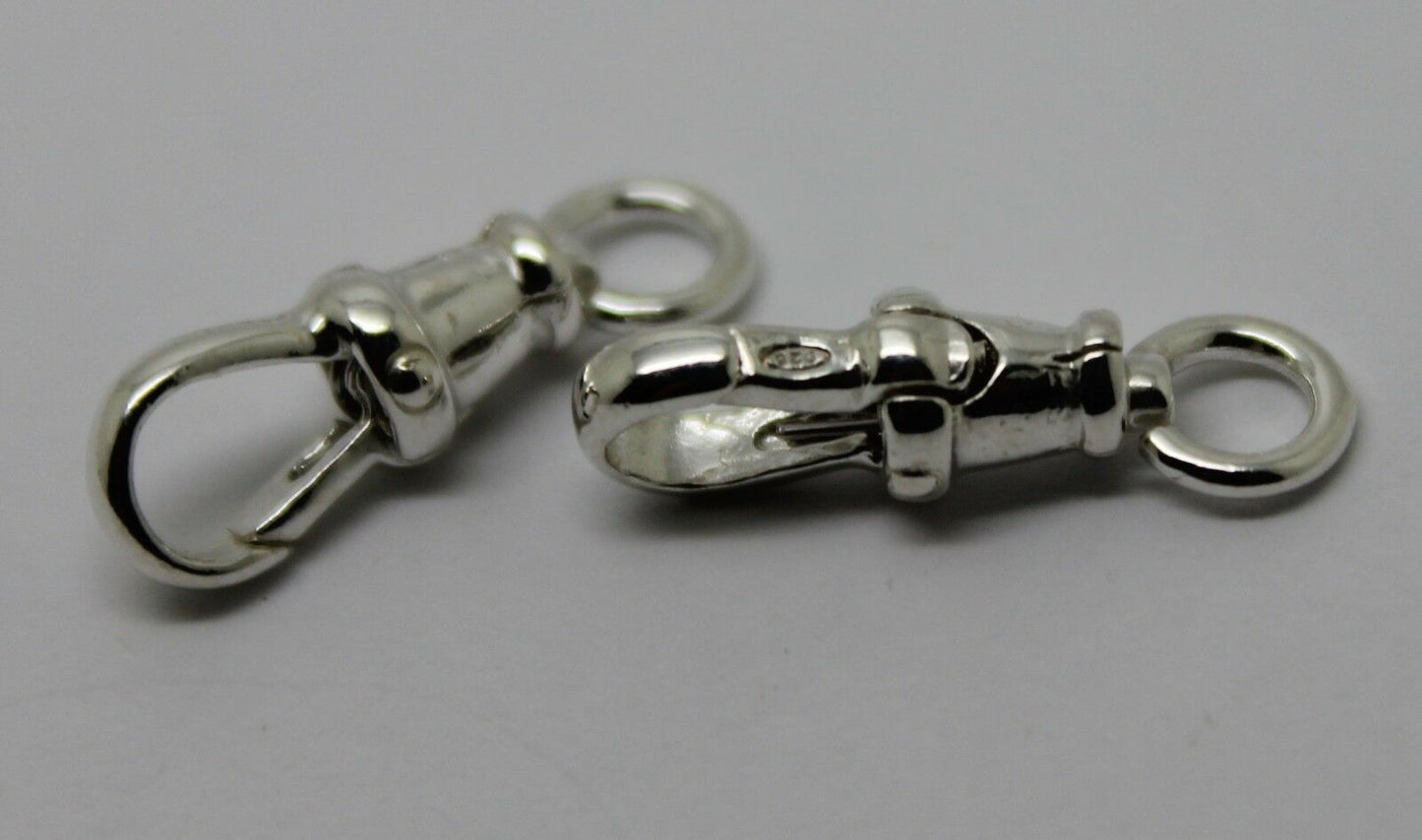 Genuine 2 X New Solid Sterling Silver Albert Swivel Clasp 19mm