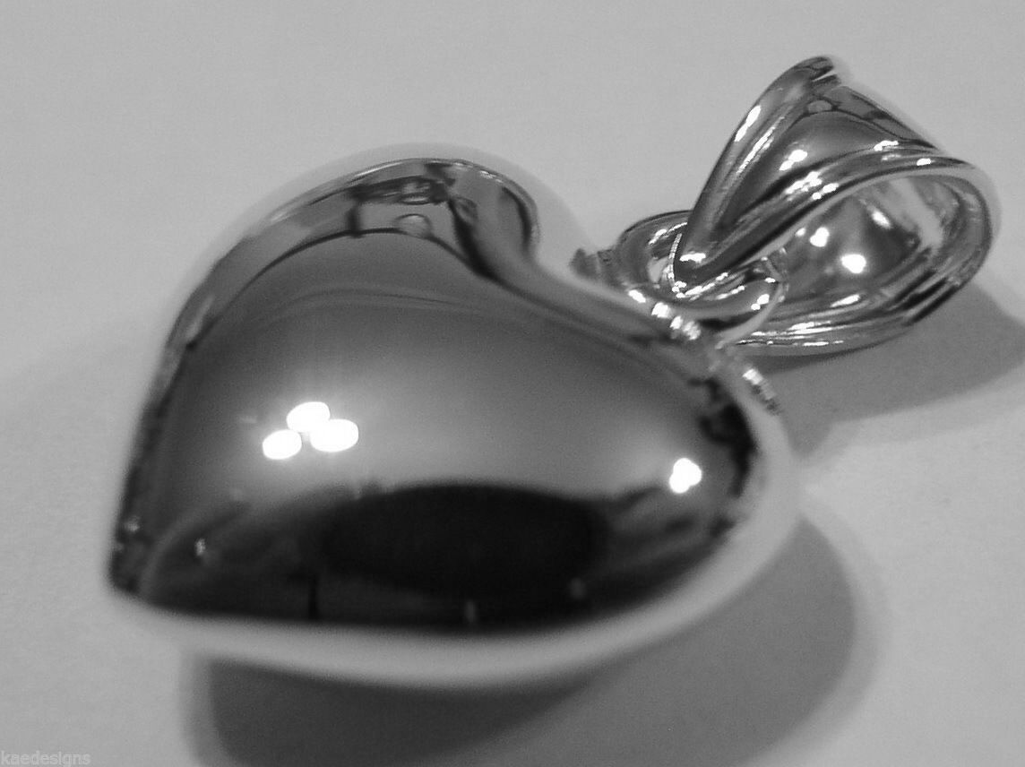Kaedesigns, 9ct Small To Medium Bubble Rose Or Yellow Or White Gold Heart Pendant